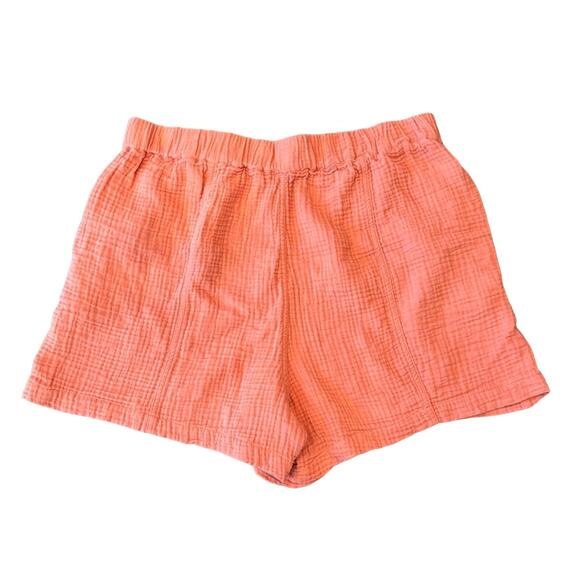 Madewell Women's Easy Pull-On Shorts in Lightspun Classic Coral Size XL - Picture 3 of 9